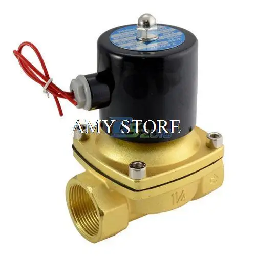 Электромагнитный клапан BSP 1-1/" DC12V DC24V AC24V AC110V AC220V AC380V прямая водяной воздушный масляный газ обычно закрыт Электрический 2W320-32