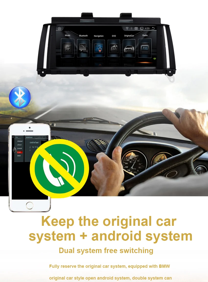 10Koason Top Selling Android Car Stereo Audio for BMW X3 F25 CIC 2010-2012