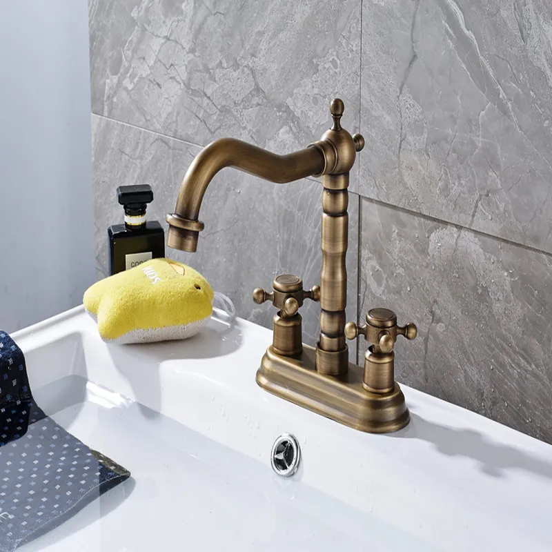 Antique Brass Deck Mounted 4