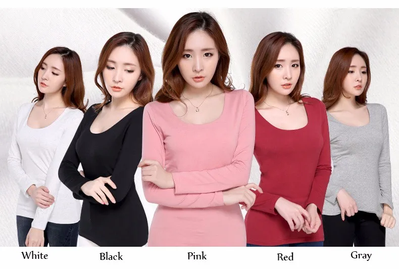 5 Colors Korean Sexy Tops Women 2016 New Spring Autumn Fashion Slim Tshirt Casual Long Sleeve T-Shirt Women Solid T Shirt A565 a