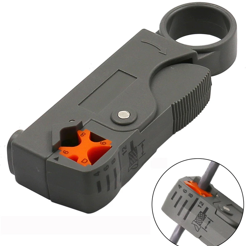 Automatic Rotary Coax Coaxial Cable Stripper Cutter Tool Wire Crimping RG58 RG6 RG59 for Electric Network | Инструменты