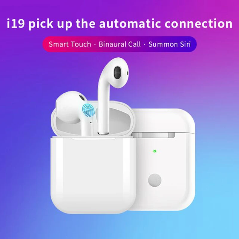 

Fviyi i19 TWS Bluetooth 5.0 Earphones Wireless Stereo Headsets Touch control Earbuds with Charging Case for iphone xiaomi