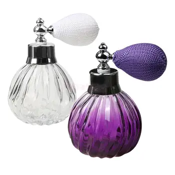 

2Pcs 100ml Empty Spray Bottle Glass Refillable Bottle Short Atomizer Fragrance Gift