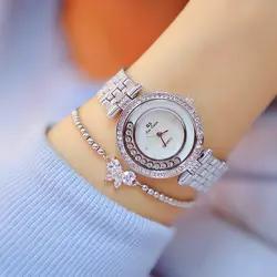 2019 новые серебряные часы бриллианты Кристалл Модные повседневные женские часы водонепроницаемые золотые наручные часы со стразами