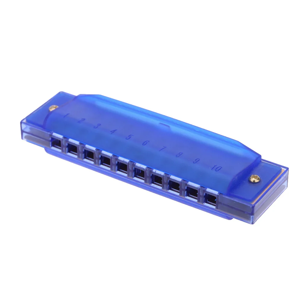 

Musical Instrument 10 Holes Diatonic Harmonica Blues Harp Mouth Organ Key of C Reed Instrument with Case Kid