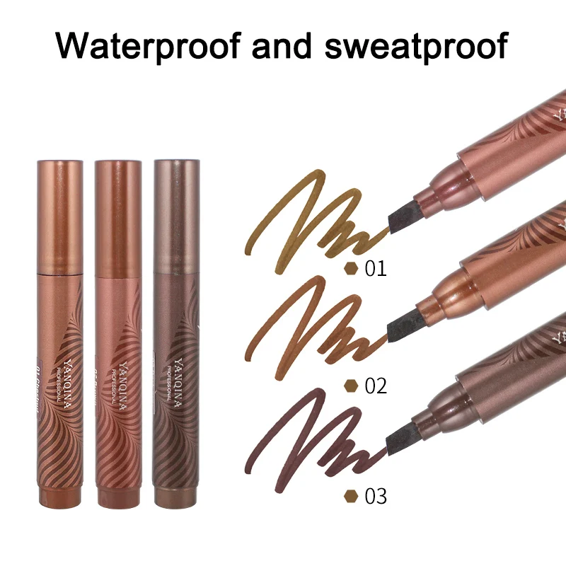 Special Offer for  Liquid Eyebrow Pen Sweatproof Long Lasting Eye liner Women Liquid Eyebrow Pencil Professional Eyes 