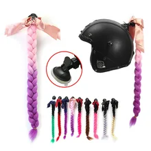 Stile Punk Moto Rampa di Pendenza Casco Trecce Torsione Treccia Corno Motocross Motocicletta Completa Viso Off Road Moto Decorazione
