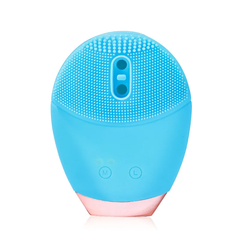 SWOISS автоматический пузырь Красота мыть измеритель перезаряжаемый домашняя звуковая вибрация Силиконовые Мыть очищающее средство для очистки пор очиститель - Цвет: Синий