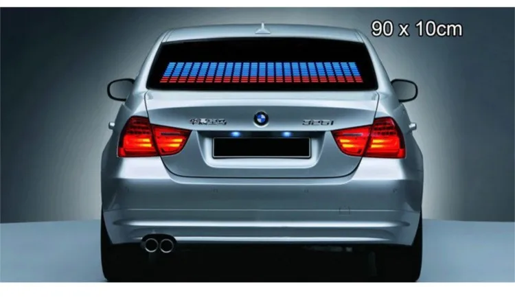 Colourful Music Rhythm Pattern Car Sticker EL Sheet Music Rhythm LED Flash Lamp Stickers Sound Activated LED Light