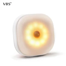 СВЕТОДИОДНЫЙ Светильник-ночник, магнитный беспроводной детектор, настенный светильник, инфракрасный PIR датчик движения, светильник, Автоматическое включение/выключение шкафа, лестничный светильник A1