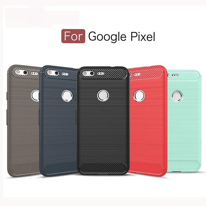 Google Pixel Case Google Pixel XL 2 2XL 3 XL Cover Silicone Soft TPU Brushed Carbon Fiber Texture Protective Phone Case