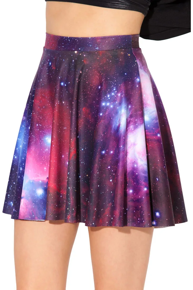 Новинка, стильная женская юбка с 3D космическим галактическим принтом, Милая юбка Лолиты - Цвет: as picture