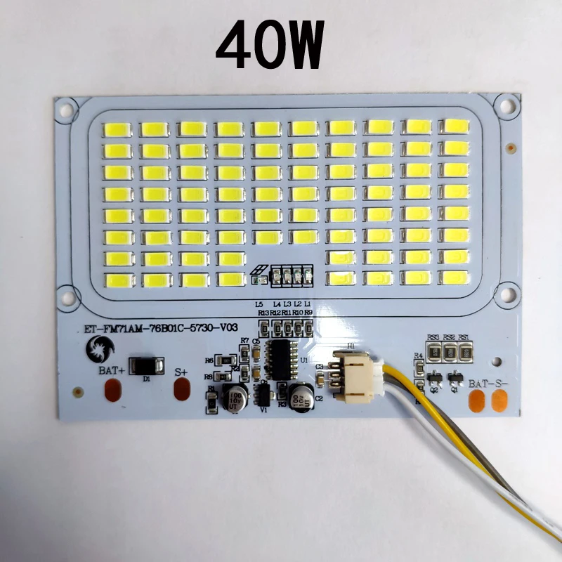 Светодиодный светильник на солнечной батарее 20 Вт, 40 Вт, 60 Вт, 100 Вт, 200 Вт, умный Солнечный Прожектор, светильник s, PCB, контрольный элемент 32650, 3,2 В, садовый светильник с дистанционным управлением