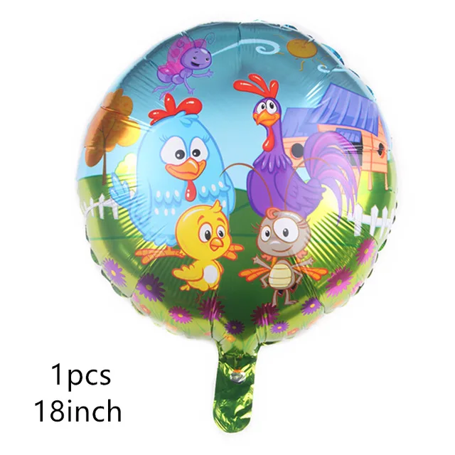 1 комплект Бразилия благоприятные воздушные шары в виде курицы мультфильм ко дню рождения воздушные шарики в форме животных baby shower ферма оформление вечеринки мальчик девочка - Цвет: 1pcs 18inch
