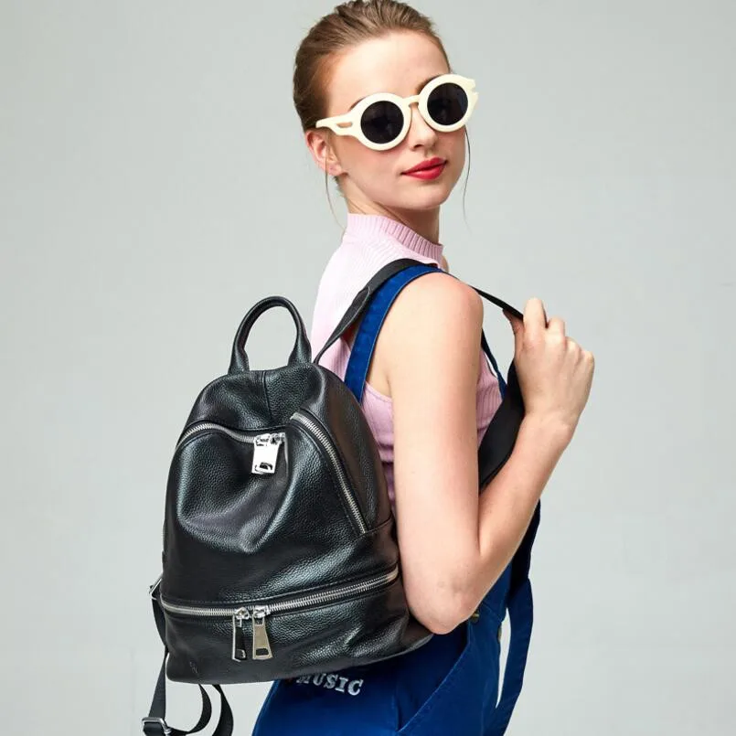 FoxTail& Lily Новое поступление Модный женский рюкзак из натуральной кожи женский рюкзак из мягкой коровьей кожи дизайнерские сумки на плечо
