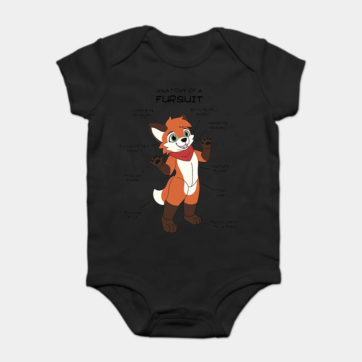 

Baby Onesie Baby Bodysuits kid t shirt Printed Cotton Fursuit Anatomy Short-Sleeve