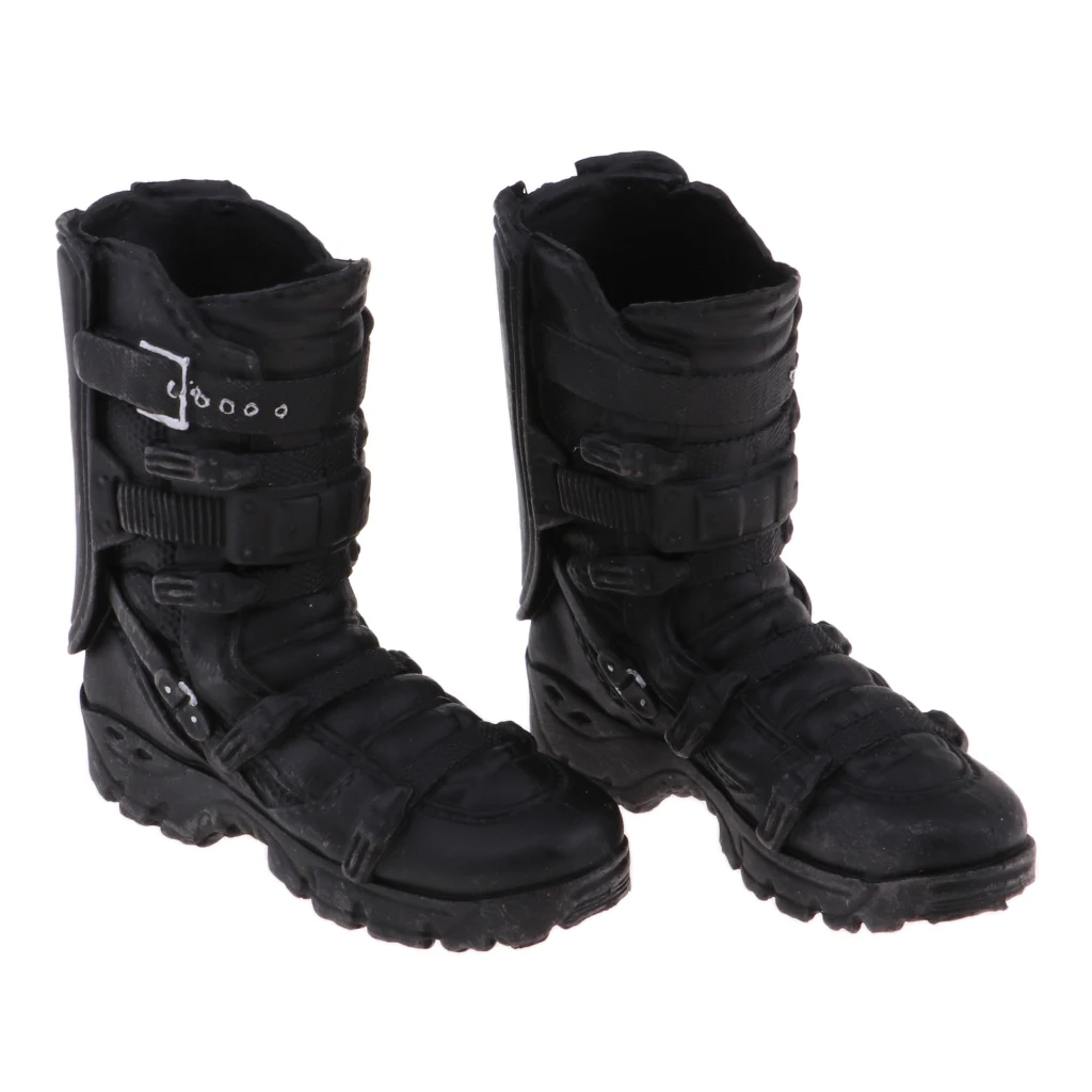 1/6 Scale Male Soldier Black Boots Shoes for 12`` Action Figure Hot Doll