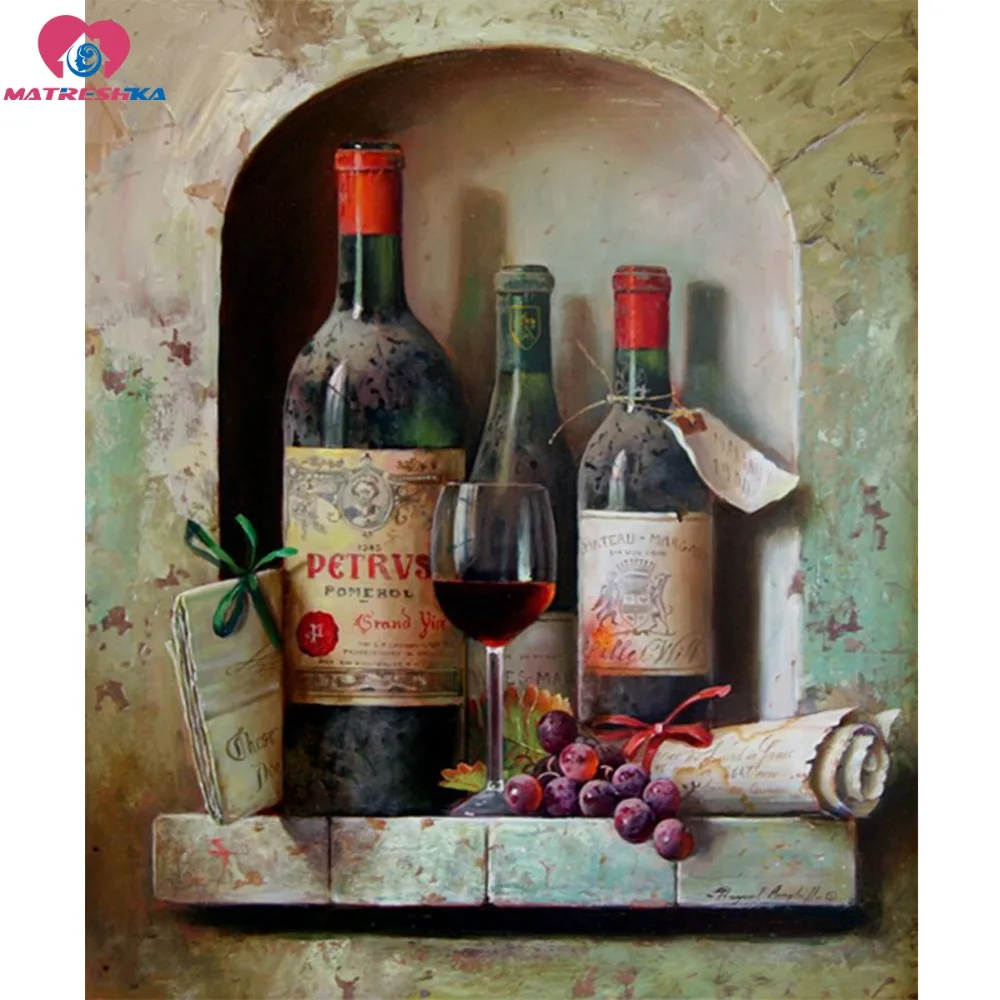 Diamond embroidery painting Wine Grape Fruit diamond mosaic full gear