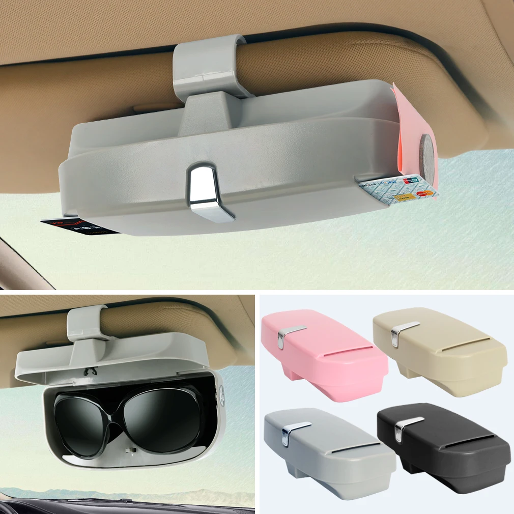 

Universal Car Glasses Storage Box Multi-functional Fashion Durable Firm Car Sunglasses Case Holder Storage Bracket Glasses Cage