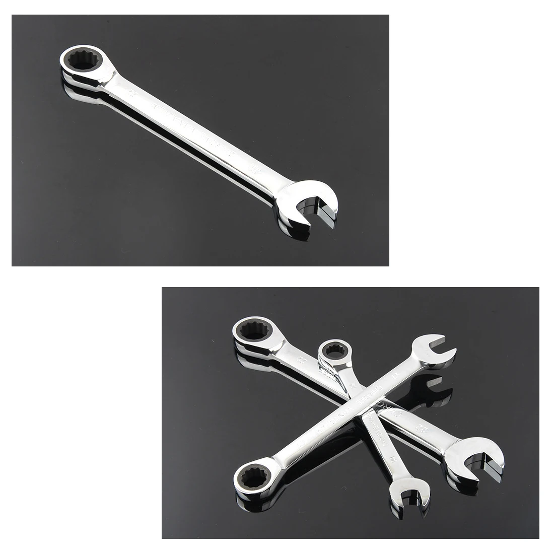 

1pcs 6mm-19mm Reversible Combination Stubby Ratchet Wrench Ratcheting Socket Spanner Tool