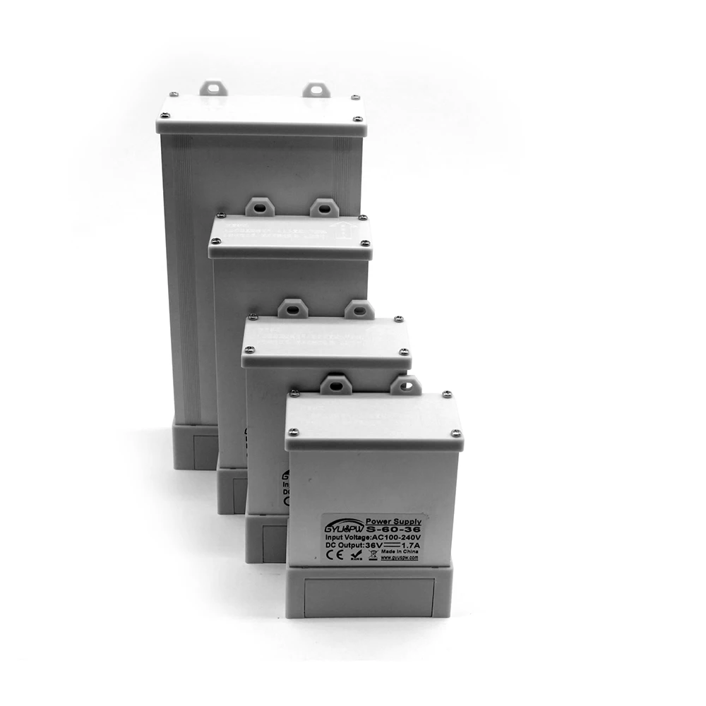 Непромокаемые Трансформаторы освещения DC12V DC24V DC36V DC48V 48W 60W 72W 100W 120W 150W 180W 200W 300W 350W