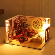 3D Деревянный DIY миниатюрный дом мебель светодиодный пазл декоративные творческие подарки
