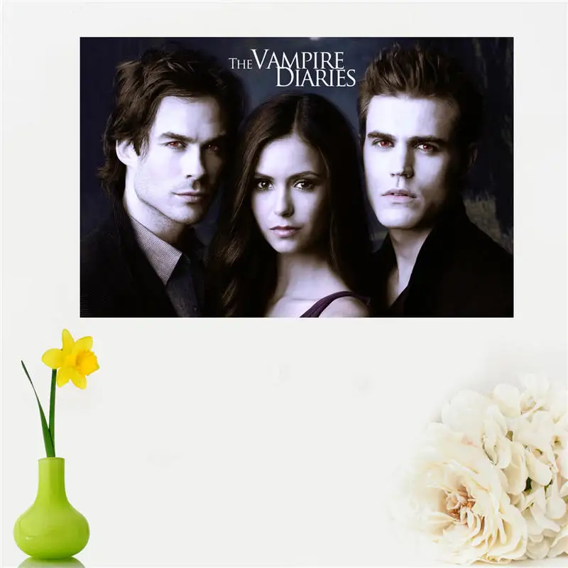 SQ00706 H04 Custom canvas print the vampire diaries poster cloth wall