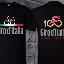 Модная мужская футболка с коротким рукавом и круглым вырезом, футболка Hipster GIRO-D 'ITALIA AMORE IFINITO AMORE rock