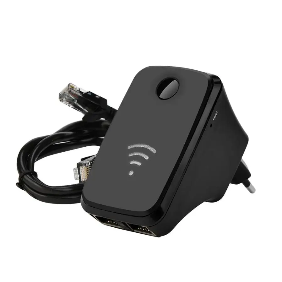 

High Speed 300Mbps Dual Band 2.4GHz Wireless Routers Portable Network Range Extender WiFi Repeater Router Black Oct26