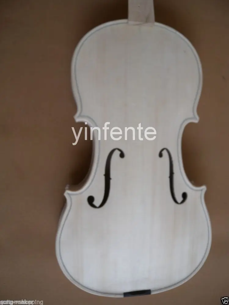 Полный размер белая скрипка ель Топ и клен дерево задняя крышка высокое качество