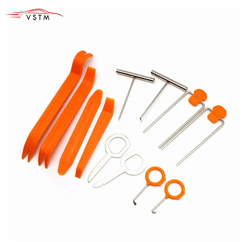 

Set of 12pcs Car Radio Door Clip Panel Trim Dash Audio Removal Open Installer Pry Tool For Auto Vehicles