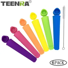 TEENRA 6 шт. силиконовая форма для Фруктового мороженого на палочке для леденца плесень самодельный Лед Куб лоток емкость для мороженого Желе леденец плесень дети производитель кухонных принадлежностей