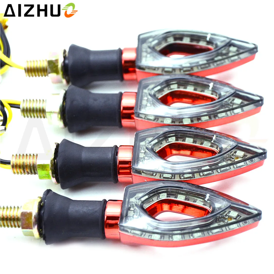 

4PCS/set 12 LED Motorcycle Turn Signal Light Amber Lights Universal 12V Blinker Indicator Decorative Lamp For Benelli Suzuki KTM