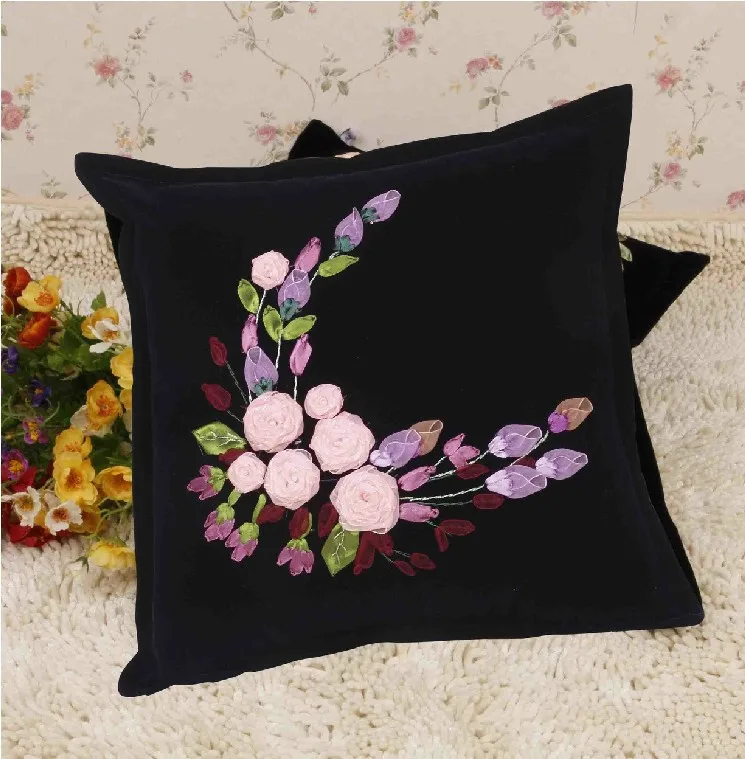 Popular Ribbon Embroidery PillowBuy Cheap Ribbon Embroidery Pillow