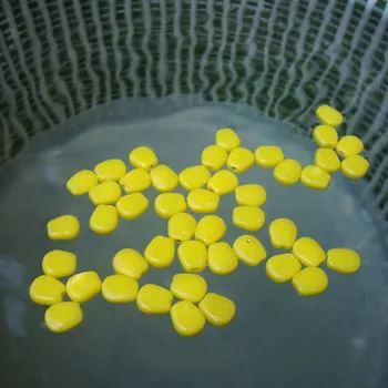 

50PCS/Lot Fishing Floating Pop up coarse corn lure for Carp Soft fishing lure corn smell Yellow Corn Soft Baits