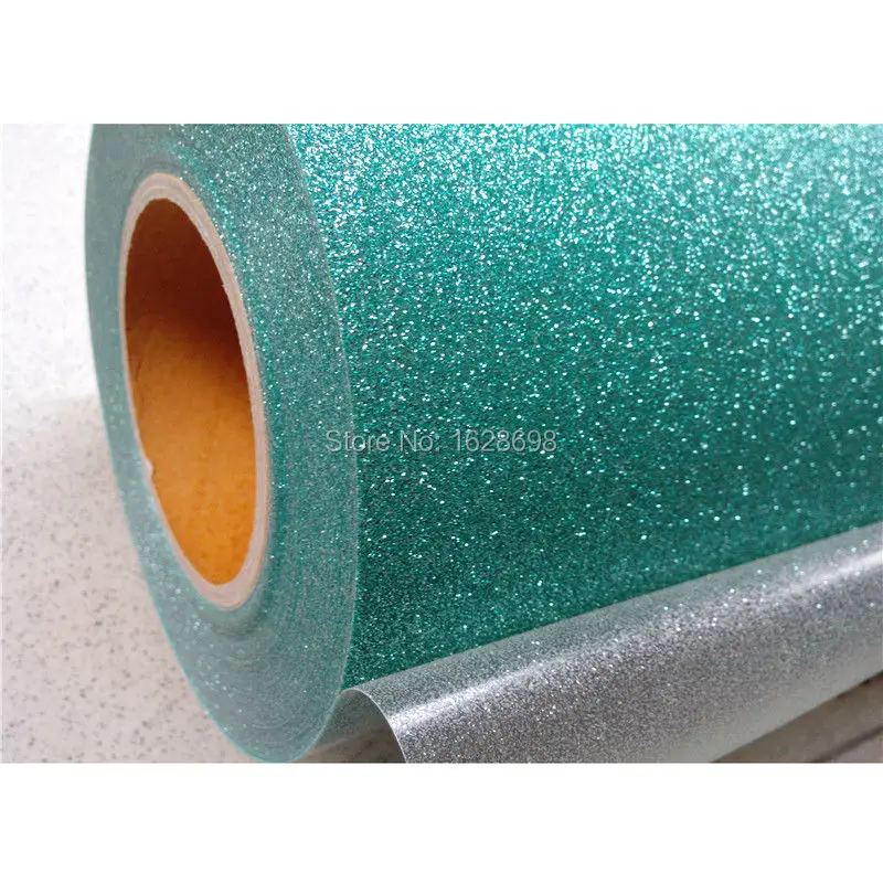 

CDG-08 jade Glitter GLITTERED VINYL TRANSFER Various colors For T-shirt Transfer Print