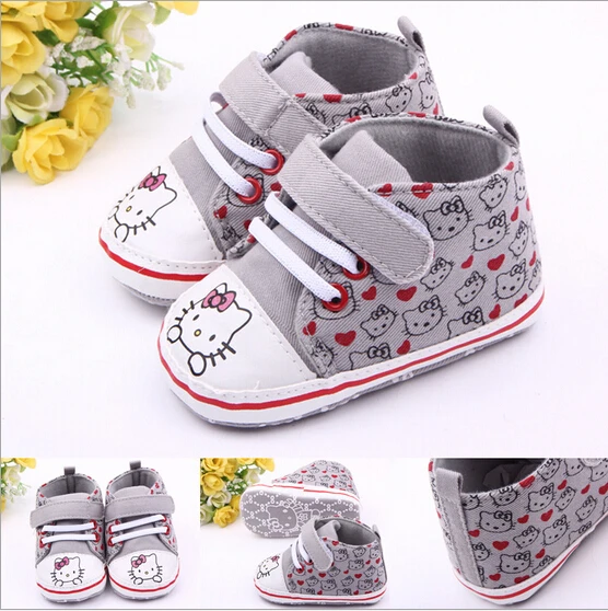 

2015 One Pair For Retail,Hello Kitty Baby Shoes,Girls shoes New Born Baby Prewalker,Infant Antislip Sapato Sneakers