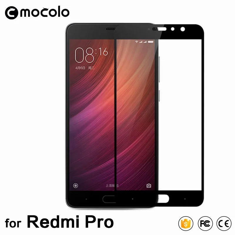 Для Xiaomi Redmi Pro Mocolo полный охват шелковая печать Закаленное стекло Защитная пленка