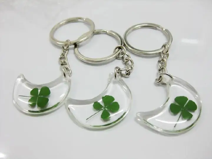 

Оптовая продажа, 12 шт., бижутерия SHAMROCK, превосходный брелок в виде четырехлистного клевера, Луны