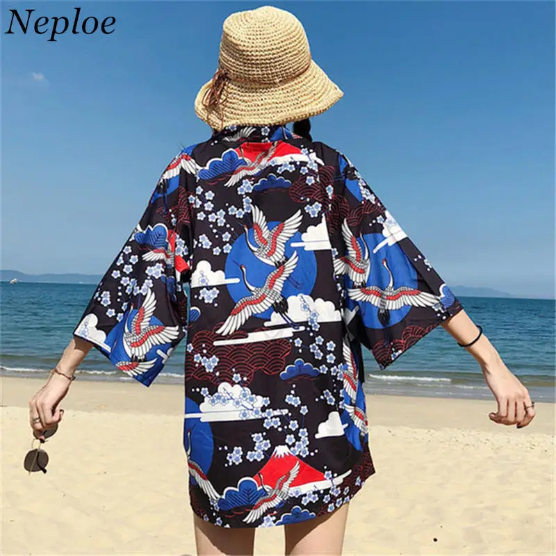 Neploe Harakuju Street Style Loose Kimono Cardigan 2018