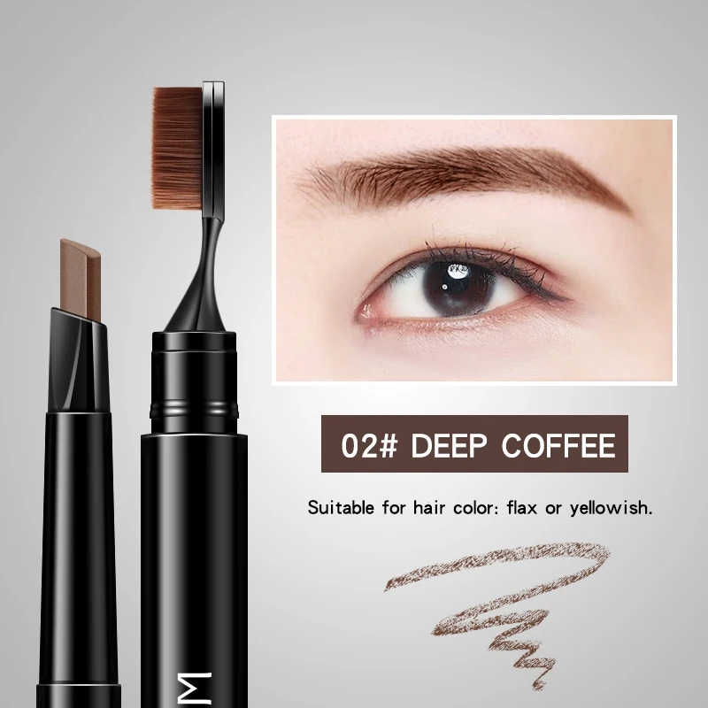 

Long Lasting Brown Pigments Eyebrow Tattoo Makeup Eye Brow Pen Cosmetic Double-end Automatic Eyebrow Pencils Waterproof DW19