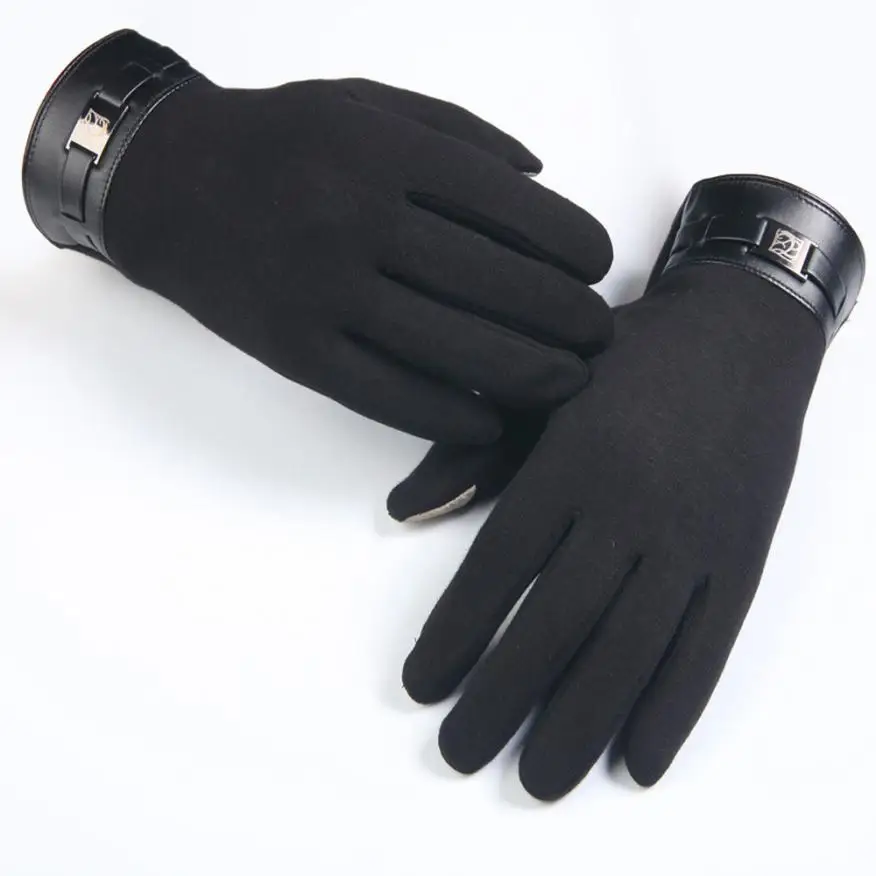 

JAYCOSIN 2018 Newly Design Winter Mens Full Finger Smartphone Play Text Cashmere Gloves Mittens j9