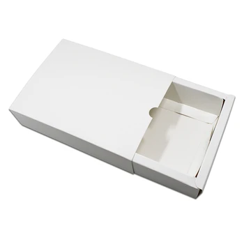 

5 Sizes White Kraft Paper Craft Gift Package Box Wedding Birthday Party Favor Decoration Candy Cake Paperboard Drawer Box 20 PCS