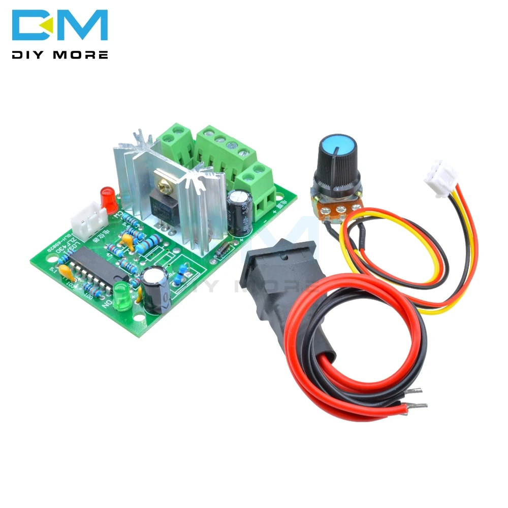 

DC 6-30V 6A Motor Speed Controller Reversible PWM Control Forward/Reverse Switch Board 6V-30V 12V 24V Max 10A Module