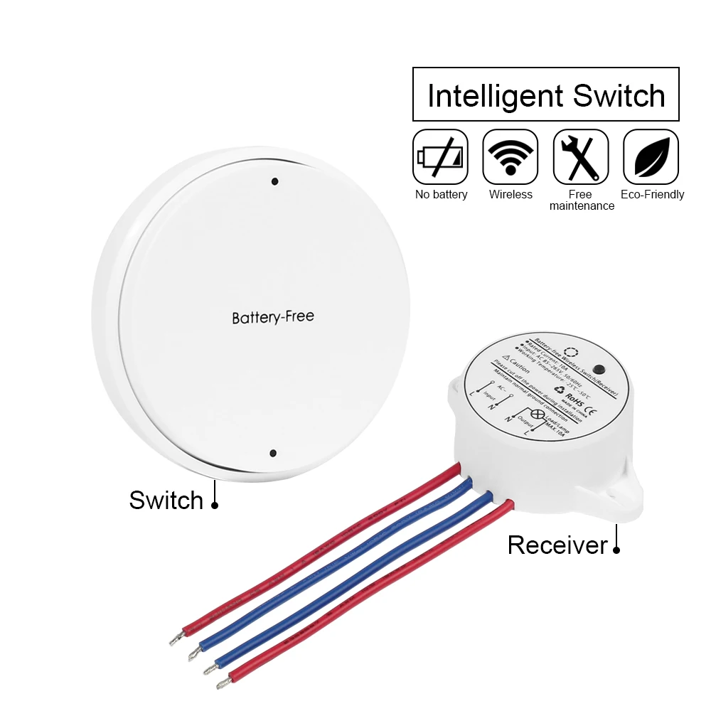 Беспроводной РЧ пульт дистанционного управления Управление выключатель света само-зарядная батарея- настенный выключатель для домашнего освещения Управление AC85-220V