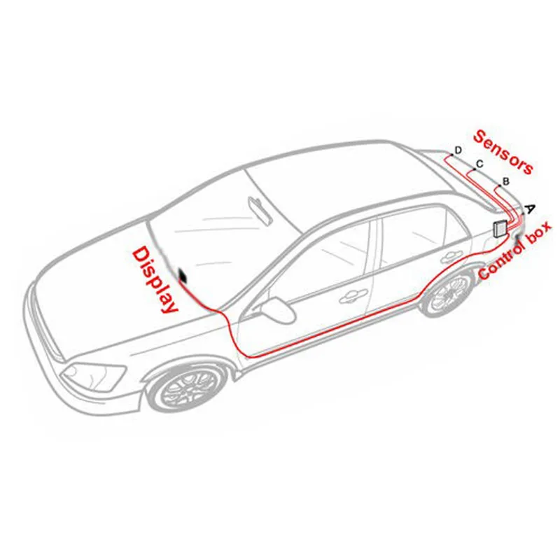 Автомобильный парковочный сенсор комплект авто светодиодный дисплей 4 датчика s для всех автомобилей 22 мм обратная помощь резервная радиолокационная система монитора жужжание звука