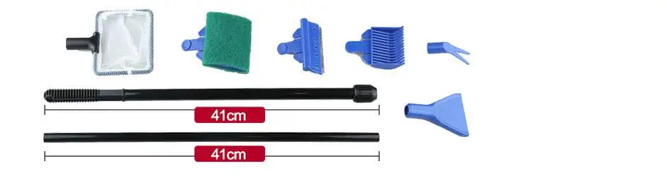 Инструмент для очистки аквариума, щетка для очистки аквариума, длинная ручка, выдвижная, пять в одном, аксессуары для аквариума Acuarios
