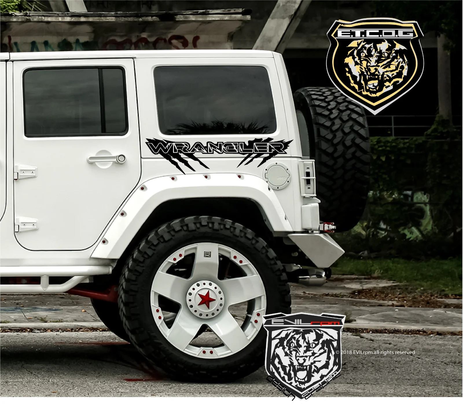 Для сбоку виниловая наклейка стикеры набор графических наклеек для Jeep Wrangler Rubicon