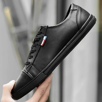 

Men Casual Shoes genuine Leather Sneakers fashion lace up breathable summer 2019 Foorwear Shoes for men Oxfords shoes L5