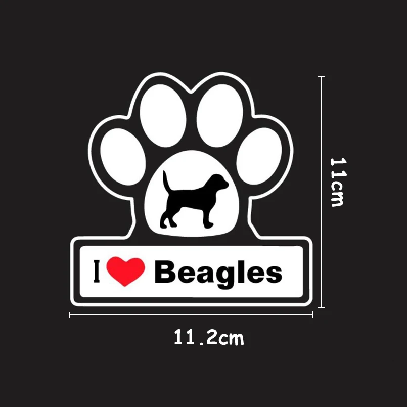 BEMOST 11 2*11 см автомобильные наклейки с надписью I LOVE BEAGLES DOG Paw декоративные